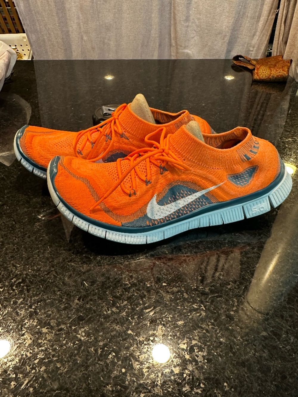 NIKE FREE 5.0 FLYKNIT SHOES Orange ~ Model 615805 810